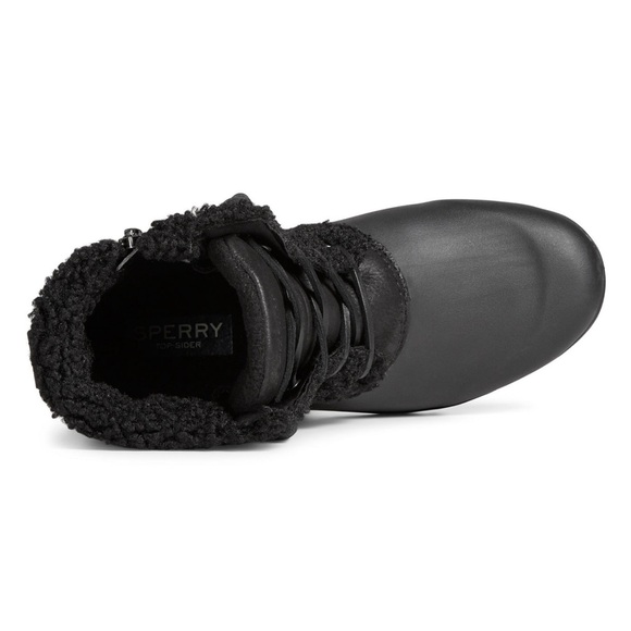 NWT Sperry Women's Maritime Repel Black Teddy Boots - Picture 5 of 6